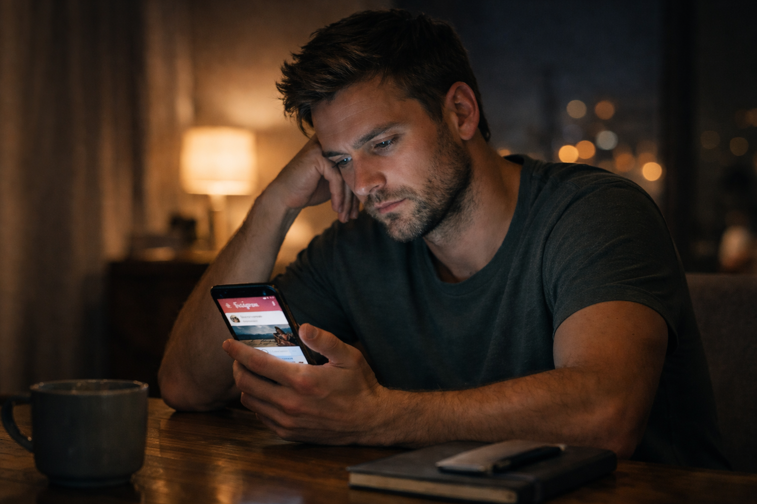 Person deleting Instagram account on smartphone, showing social media account removal and digital privacy concept